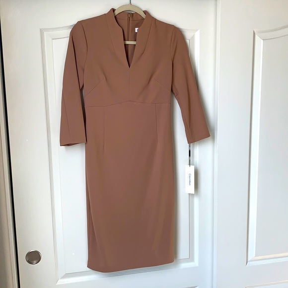 Calvin Klein Dresses & Skirts - Calvin Klein, Mini Dress, Size 4, Color Tan